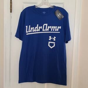 Under Armour Baseball Script Short Sleeve T-Shirt Size Medium NWT